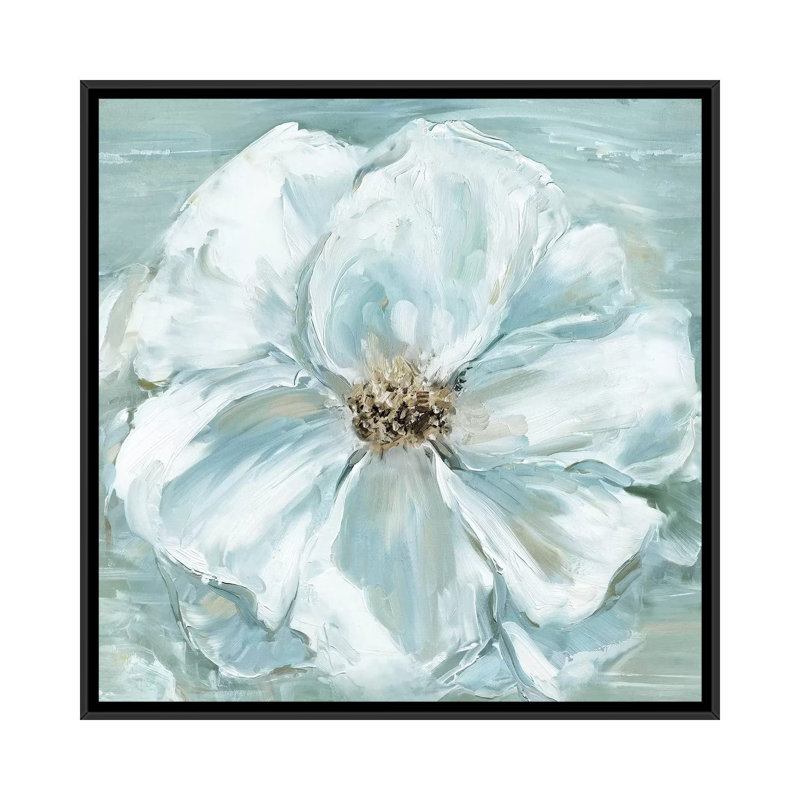 « blue becomin’beauté ii », impression sur toile, H 18 po x l 18 po x P 1,5 po, Toile avec cadre noir