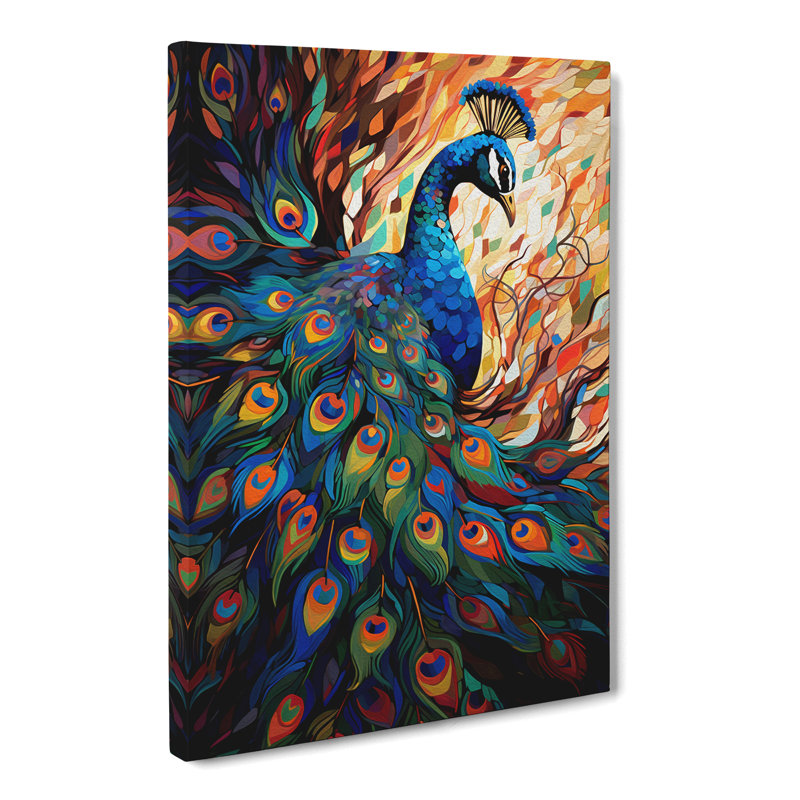 Peacock Orphism No.3 - Wrapped Canvas, 50cm H x 35cm W x 3cm D