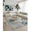 Tapis abstrait bleu / jaune moutarde Kymiere-1839705044