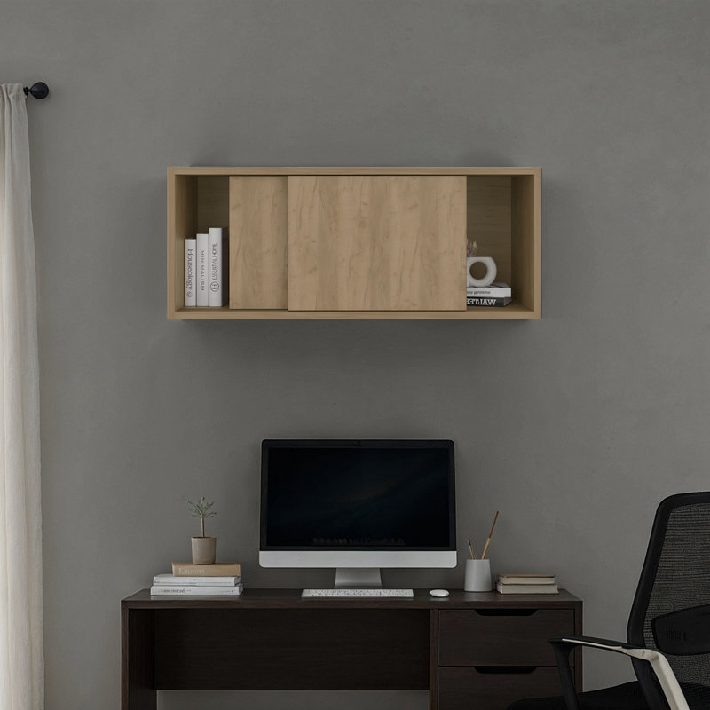 Armoire de rangement murale en chêne naturel, Chêne