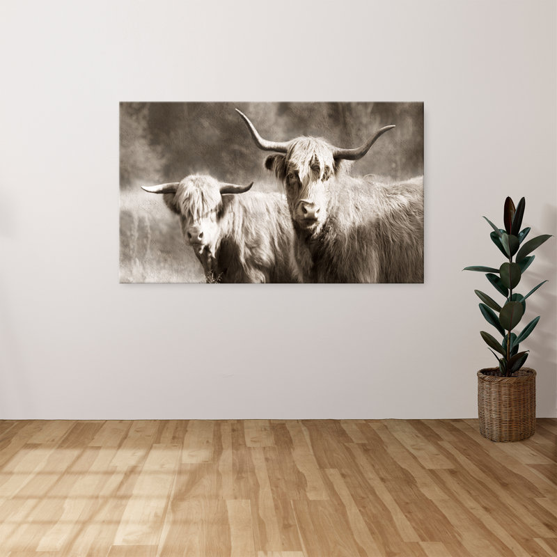 "Sepia Hairy Highland" par Danita Delimont, reproduction sur toile, H 18 po x l 30 po x P 1 po