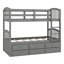 Bunk Bed With Ladder,Trundle And Drawers-1568596757