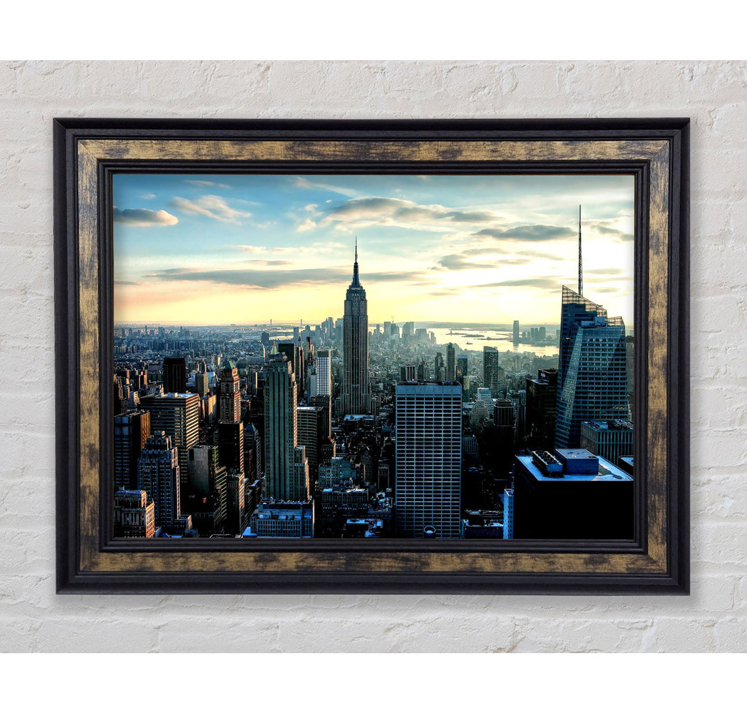 New York View Below The Sky - Einzelne Bilderrahmen Kunstdrucke