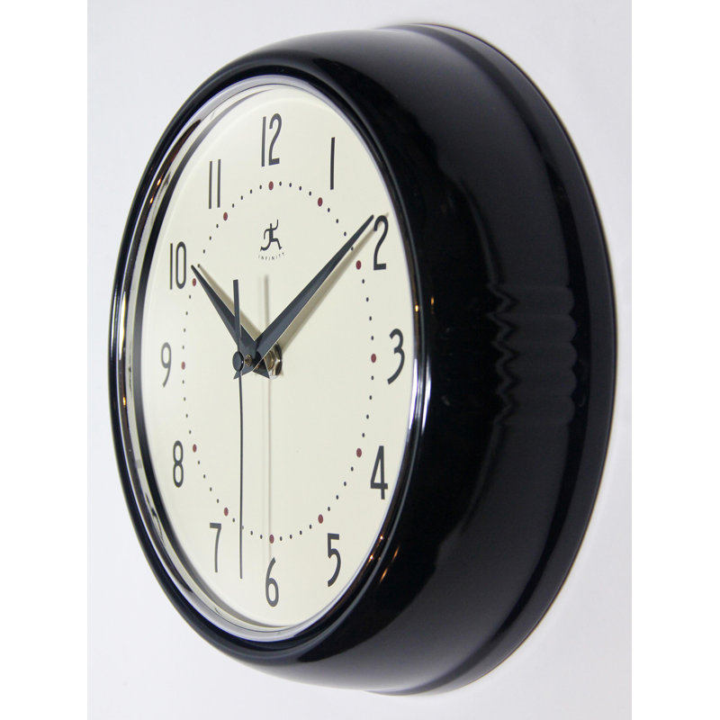 Horloge murale Desdra, Petit, Noir, noir, noir, noir