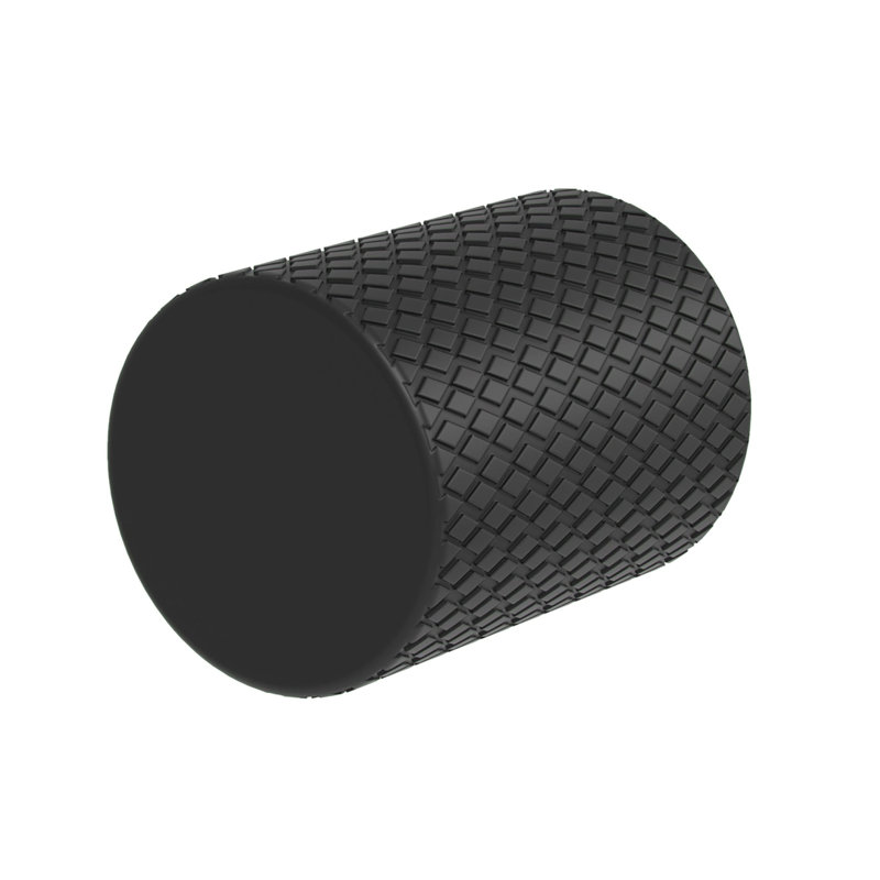 Bali 3/4" Diameter Cylindrical Knob, Matt Black