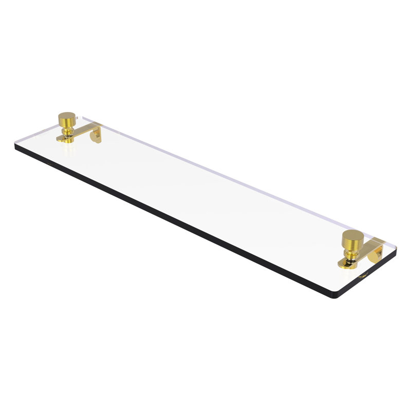 Ballenas Bracket Shelf, Polished Brass, 5" H x 16" L x 5" D