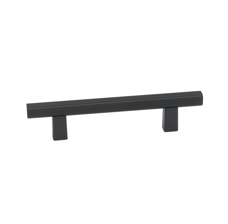 Poignée barre / poignée Quadrato, Noir mat, 3"