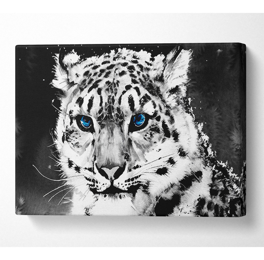 Snow Blue Eye Leopard - Kunstdrucke auf Leinwand