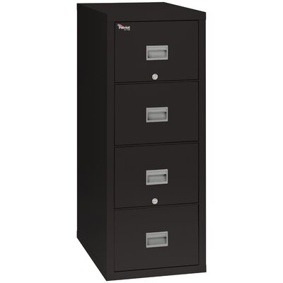 4-Drawer Vertical Filing Cabinet -  FireKing, FIR4P1825CBL