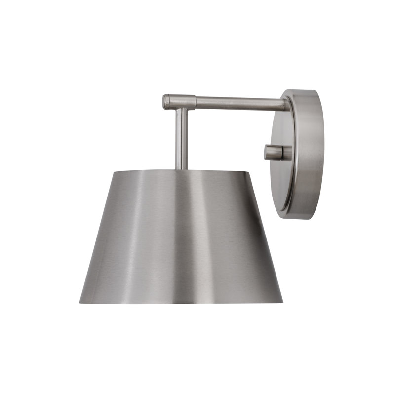 Applique à bras en acier Wykeria, Nickel brossé