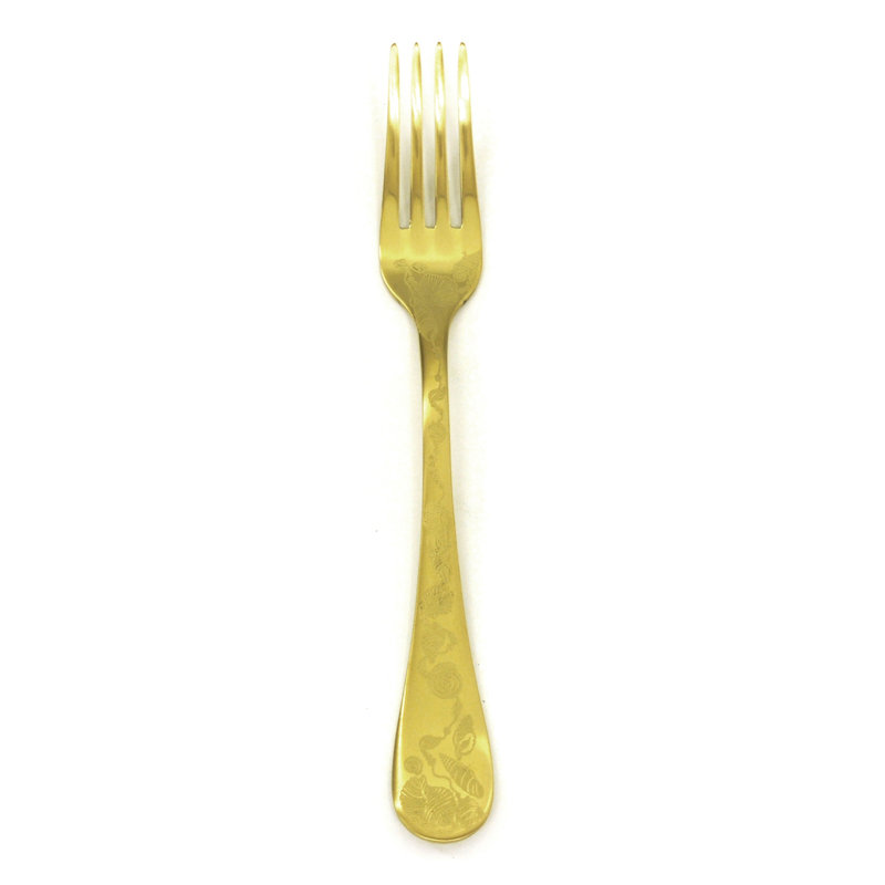 Venere Serving Fork - 12 Pieces, Ice Gold