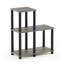 Étagère d'angle en L à 3 niveaux de 19,88 po, tablettes ouvertes pour la présentation et le rangement-152422261