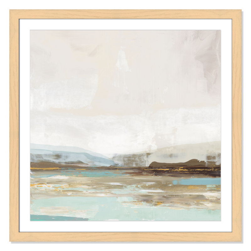 «Vibrance of Blue Print» par Allison Pearce, H 37,5 po x l 37,5 po, Naturel