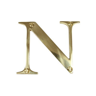 3'' H Brass House Letter
