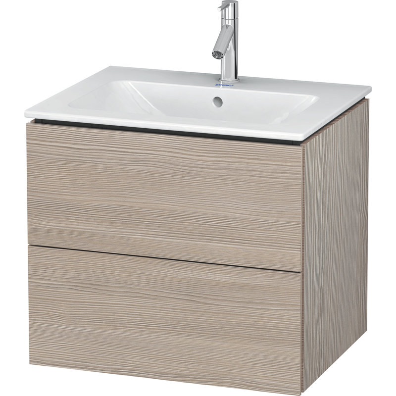 Base de salle de bain simple à fixation murale 24,38 po meuble-lavabo, Bois de pin argenté
