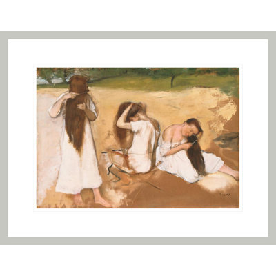 «Women Combing Leurs Hair» par Edgar Degas, impression giclée encadrée