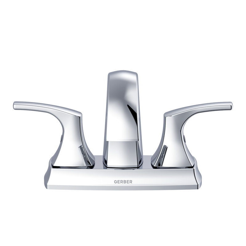 Robinet de salle de bain central avec drain Vaughn, Chrome