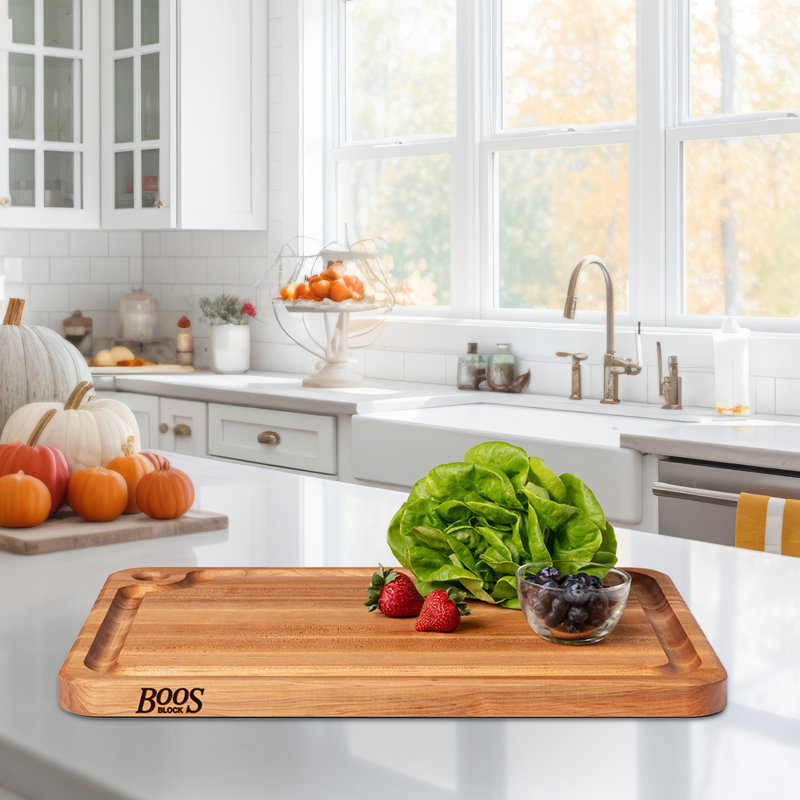 John Boos Prestige Series Maple Cutting Board with Juice Groove, 22" x 16"