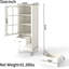 Armoire arquée moderne avec portes en verre, lumière à capteur automatique et tablettes réglables pour un rangement et une présentation élégants