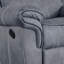 Fauteuil inclinable et oscillant bicolore en velours gris
