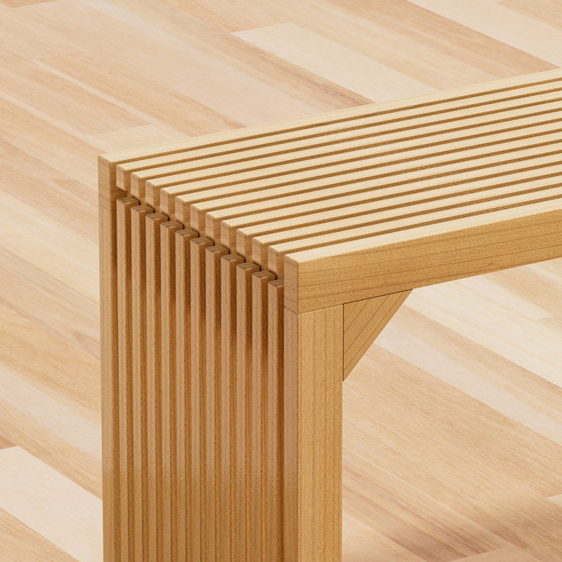 Banc en bois massif 35 po pour hall d'entrée, salon, cuisine