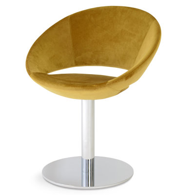 Fauteuil demi-tonneau en laine large de 23,75 po Crescent
