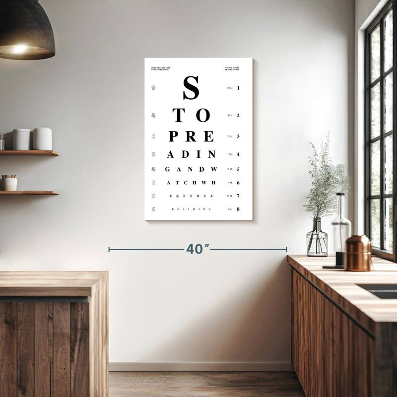 Bathroom Eye Test, 36" H x 24" W