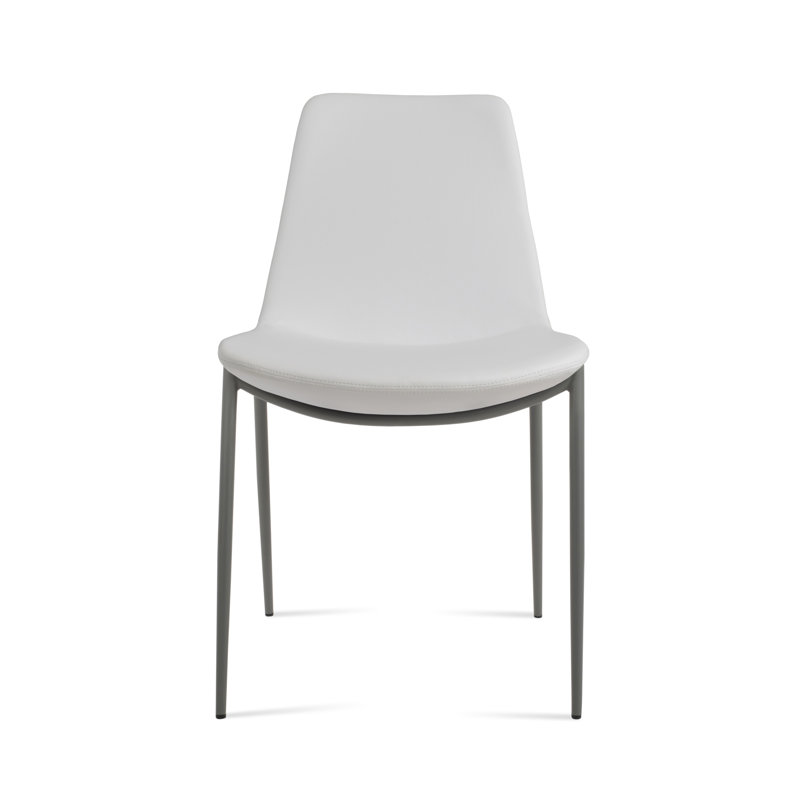 Eiffel Classy Dining Chair, Gray Powder, White