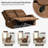 Modern Chenille Manual Reclining Loveseat With Cup Holders & Storage Armrests, Adjustable Backrest, Compact Design For Living Room-Brown-1522885262