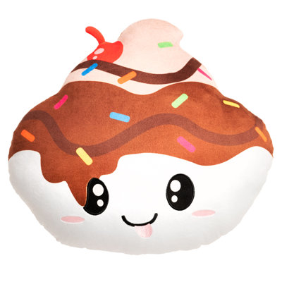  Chocolate Sundae - Gourmet Scented Stuffed Plush - Accent, Throw, Decorative Pillows - Kids Room Decor