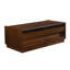 Table basse moderne moderne avec 4 tiroirs et 2 présentoirs, design rainuré en bois-2078305382