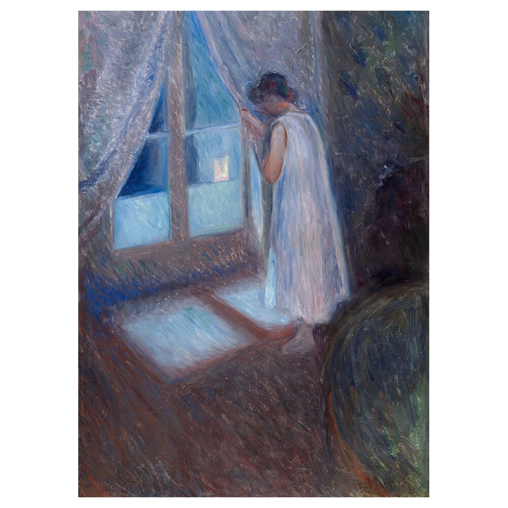 Leinwandbild Das Mädchen am Fenster von Edvard Munch