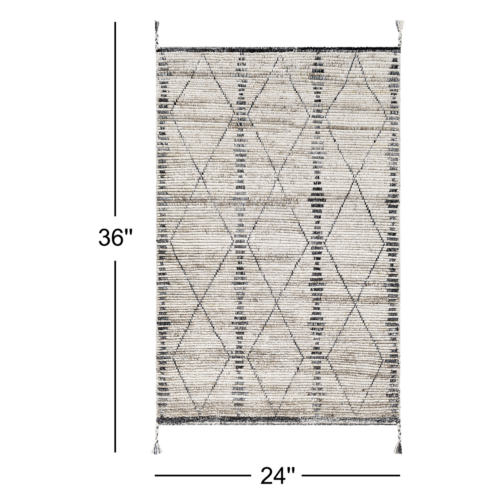 Mathias Hand-Woven Moroccan Rug, Rectangle 2' x 3'