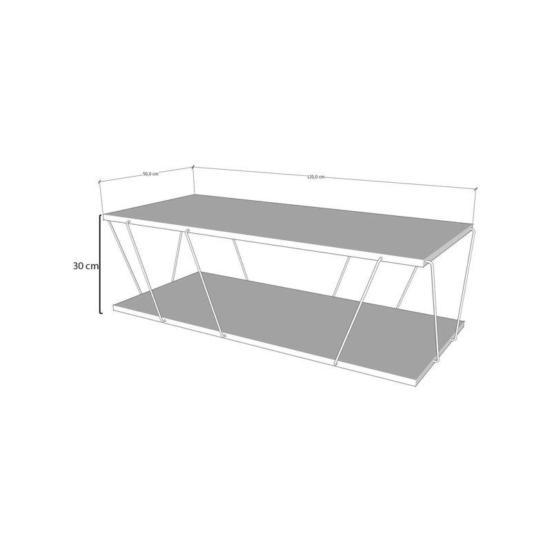 Cantalupo Coffee Table, White