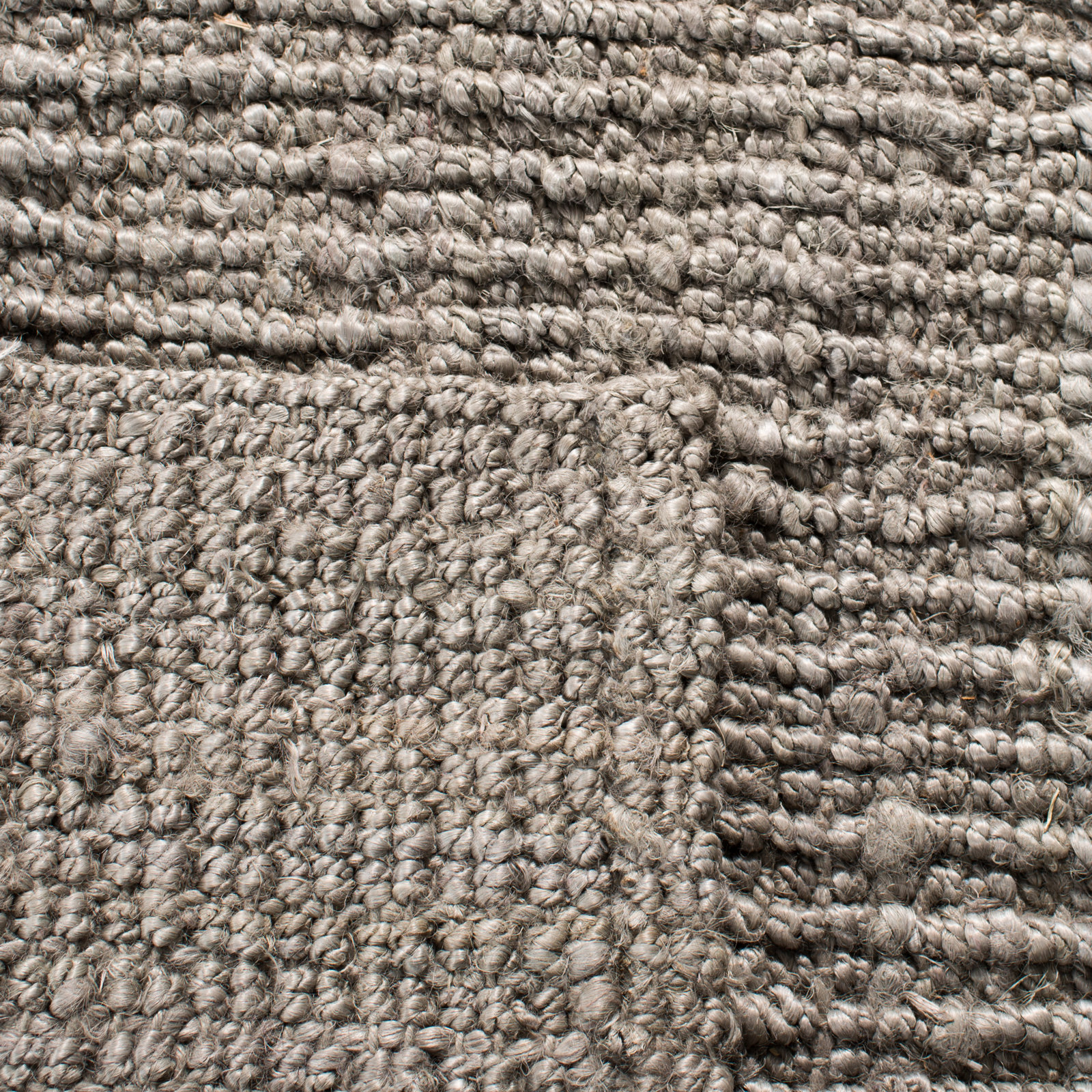 Alda Light Gray Hand-Woven Jute Rug, Rectangle 2' x 3'