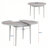 Modern Extendable Dining Table, Atlantic Pine, 39.4 x 29.5 x 39.4 inches (Open: 51.6 inches) | 100% Melamine Coated Particle Board, Wooden Legs, Stylish Scandinavian Design | Perfect for Family Gatherings & Dining Rooms-1043265614