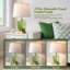 Ensemble de 2 lampes de table en verre de 23 po, lampes de chevet pour chambre à coucher avec ports USB A + C, lampe de table de chevet à commande tactile à intensité variable à 3 voies pour le décor du salon, vert