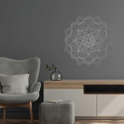 Mandala complexe en métal, décoration spirituelle, décoration murale bohème, art de studio de yoga, décoration de pièce de méditation, cadeau de géométrie sacrée