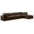 Hinesh Velvet L-Shaped Sectional Reversible-87141407