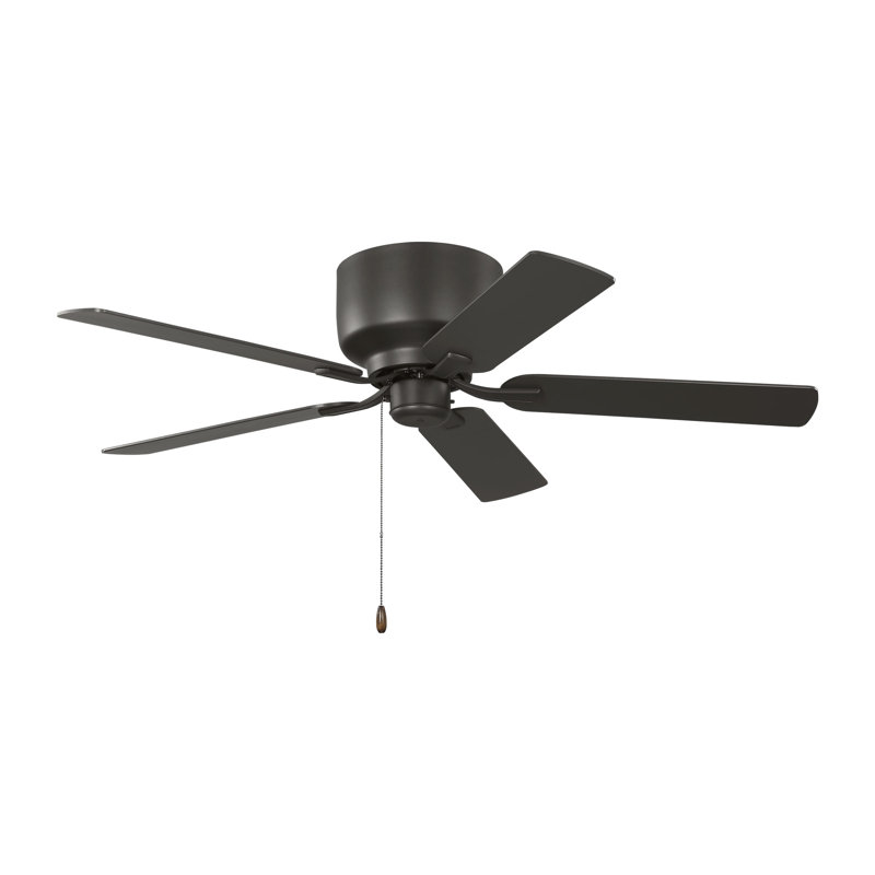Generation Lighting Fan Linden 52 Hugger Indoor Ceiling Fan with Bronze blades and Handheld Remote, Bronze, Bronze