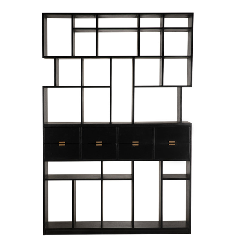 Bibliothèque Grobius, noir frotté à la main