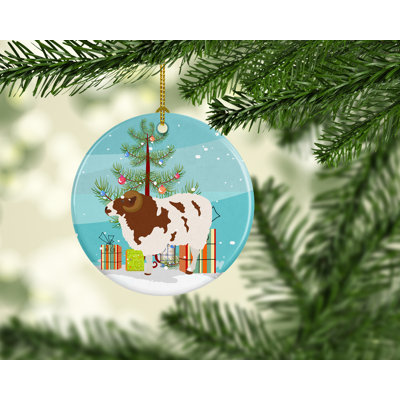 3'' Ceramic Animals Holiday Shaped Ornament