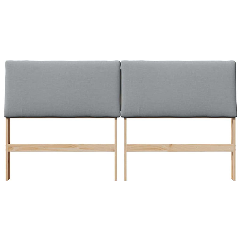 Solid Wood Headboard, Brown, King, Light Grey