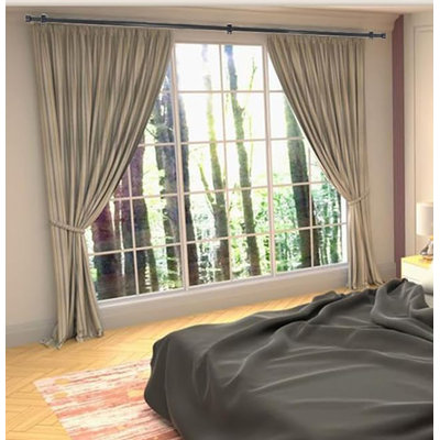 80cm Straight Tension Shower Curtain Rod & Hook Set
