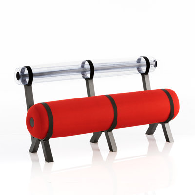 L150 Aluminium And Opaque White PVC Bench