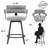 Full Back Upholstered Metal Stool-238596643-238596641