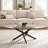 39.37" Glass Side Table with Black Legs