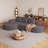 Modern Curved Sofa ,Chenille Upholstered Boneless Sectional Sofa Couch Set,Modular 108.5" L Shaped Sectional Living Room Sofa Set With 3 Pillows,Free Combination Sofa Couch For Living Room,Bedroom-1736596587-1736596598