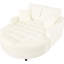 Méridienne beige de 55 po. Coin salon spacieux. Oreillers amovibles. Revêtement en chenille. Fabrication. Lit rembourré en mousse de qualité supérieure. Siège spacieux. Oreillers pour plus de confort. Structure en tissu. Haut-1682386632