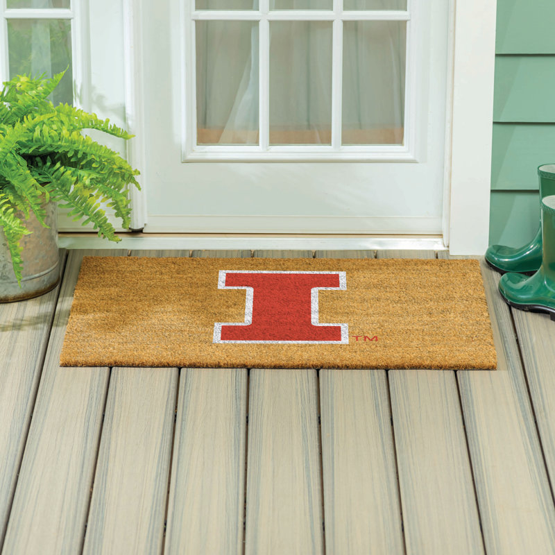 Grand tapis couleur coco de l'Université de l'Illinois, 36 po x 24 po